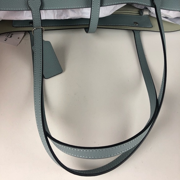 Coach Polished Pebbled Leather Market Tote Bag NWT - Picture 9 of 9